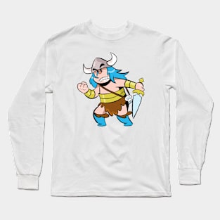 BlueScar the Barbarian Fight Me! Long Sleeve T-Shirt